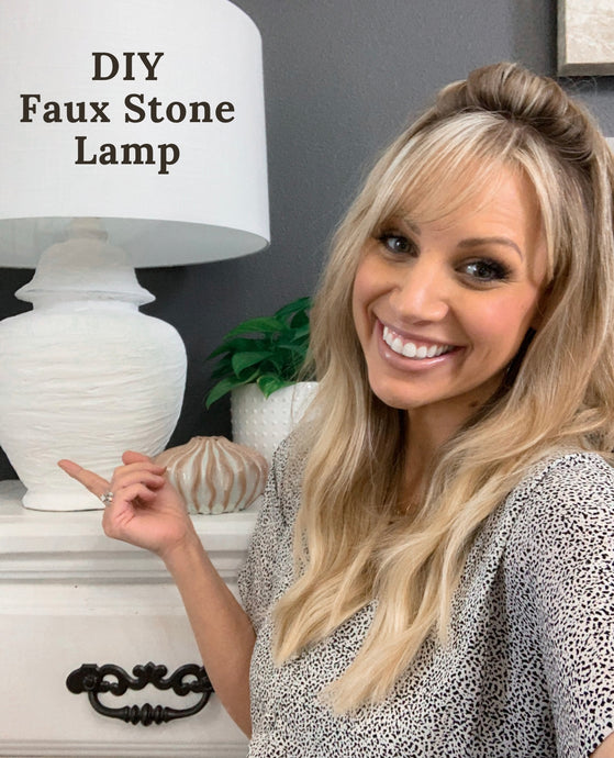 Easy DIY Faux Stone Lamp
